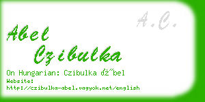 abel czibulka business card